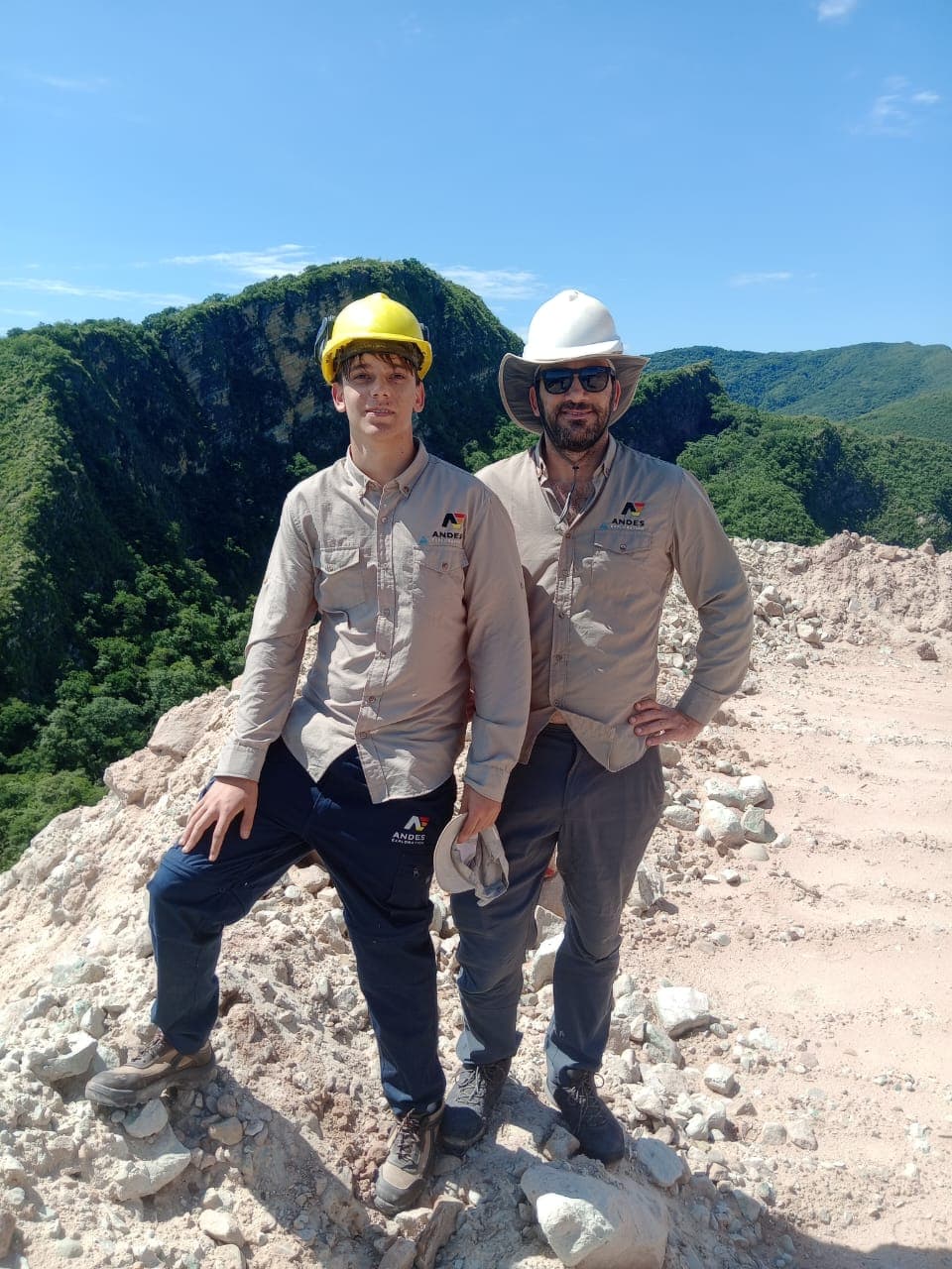 Andes Exploration field work in a mineral exploration area